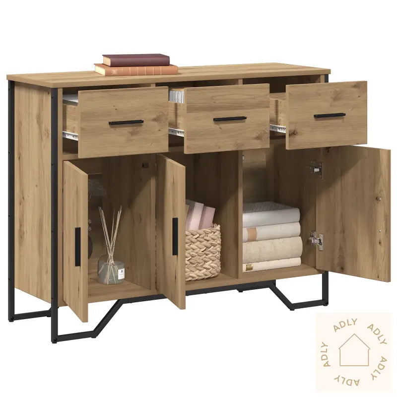 Sideboard Artisan Oak 97X32,5X74,5 Cm Konstruert Tre