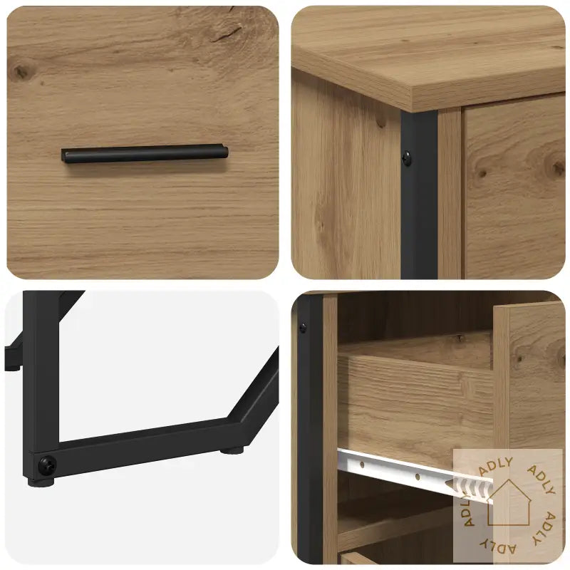Sideboard Artisan Oak 97X32,5X74,5 Cm Konstruert Tre