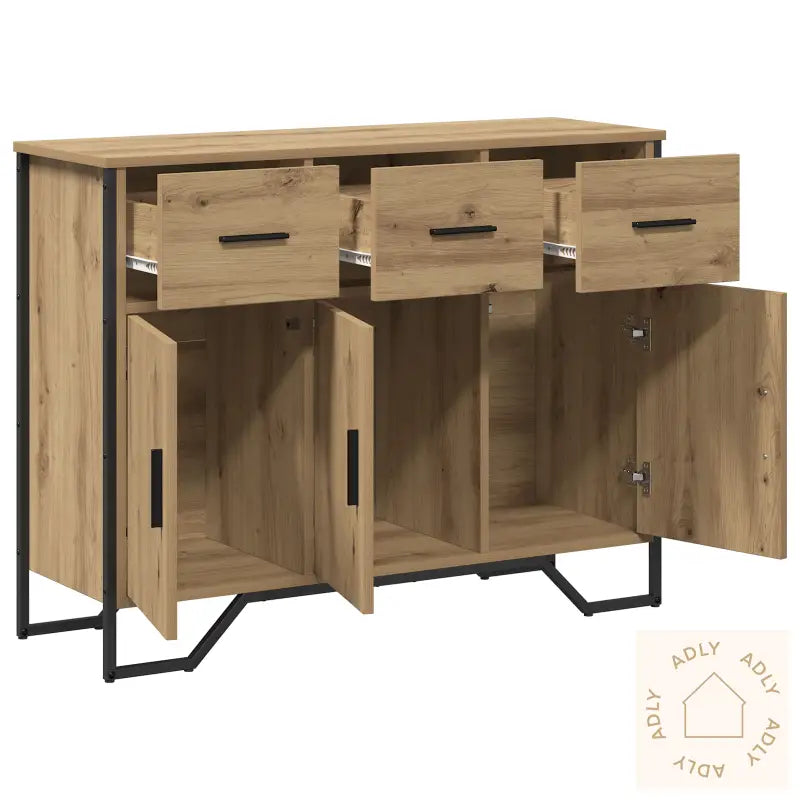 Sideboard Artisan Oak 97X32,5X74,5 Cm Konstruert Tre