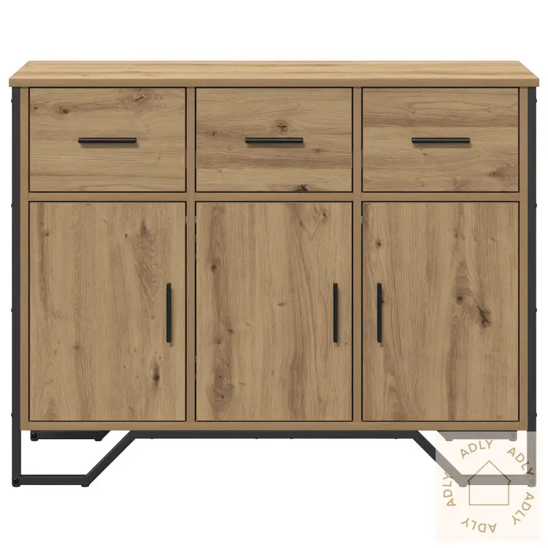 Sideboard Artisan Oak 97X32,5X74,5 Cm Konstruert Tre