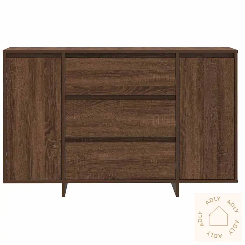 Sideboard Brun Eik 120X41X75 Cm Konstruert Tre