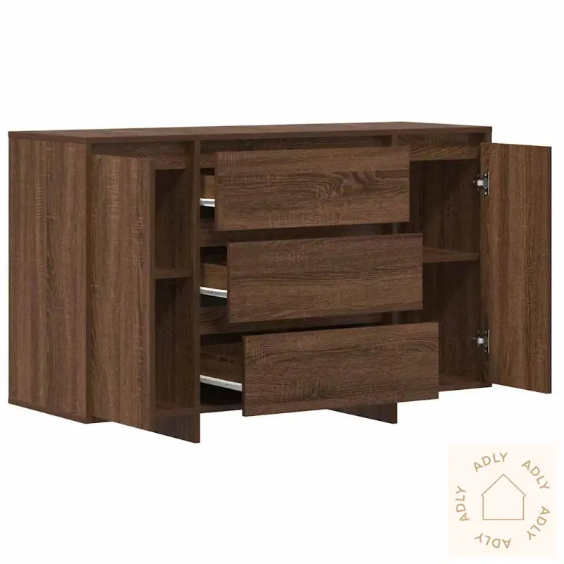 Sideboard Brun Eik 120X41X75 Cm Konstruert Tre