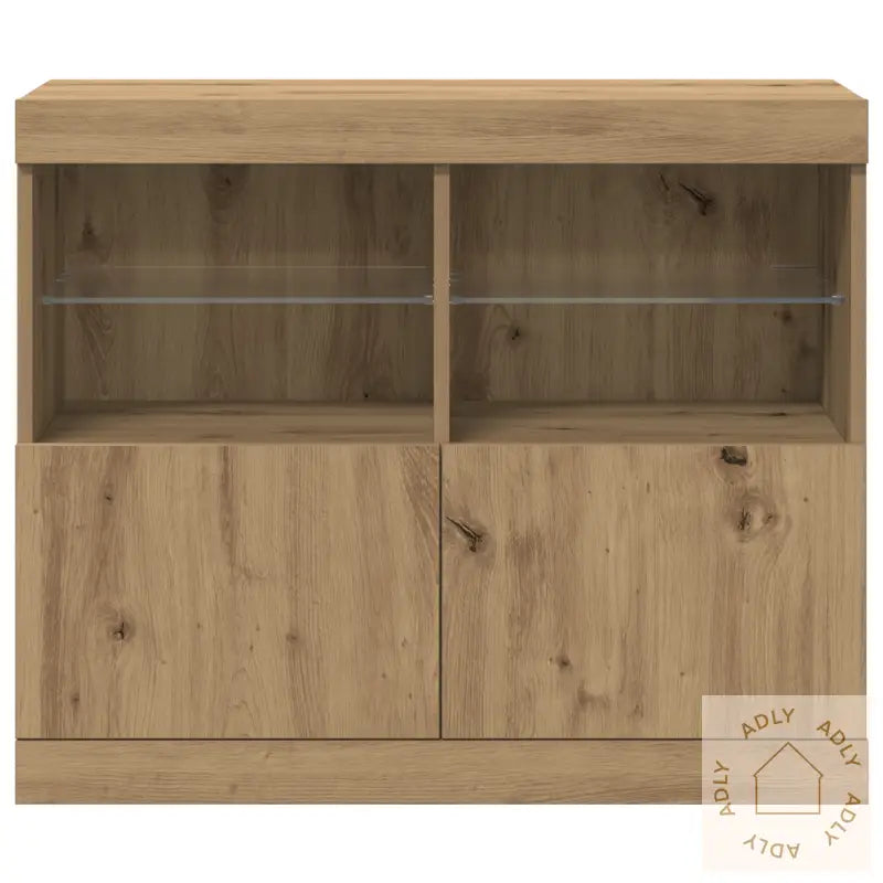 Sideboard Med Led-Lamper Artisan Oak 81X37X67 Cm