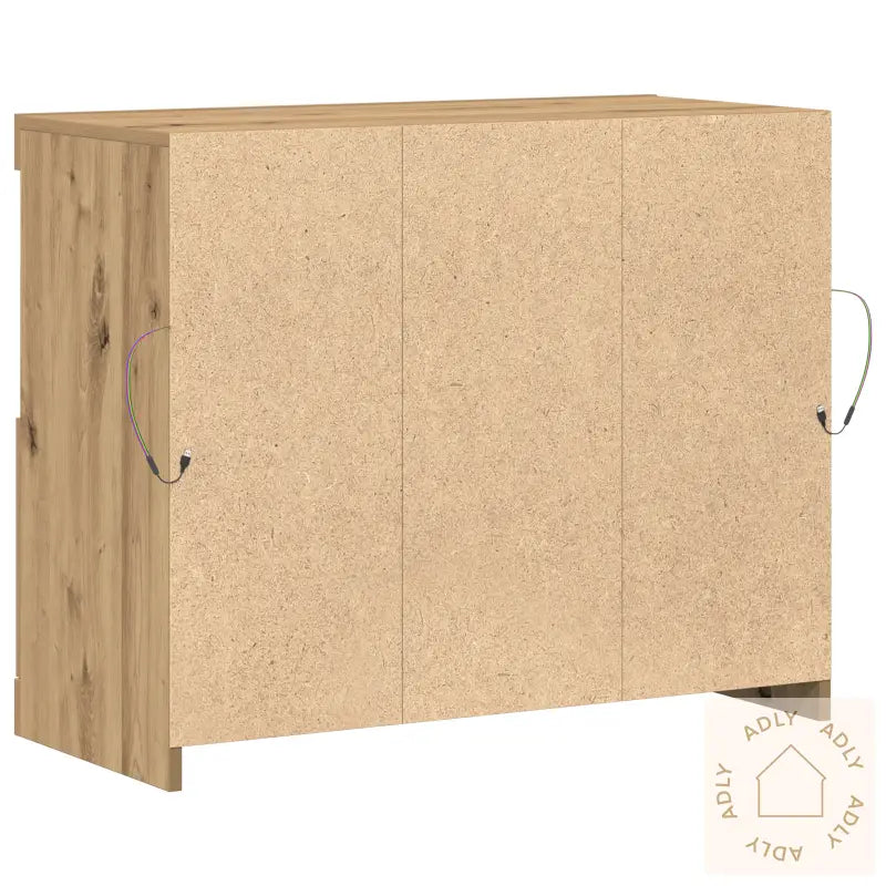 Sideboard Med Led-Lamper Artisan Oak 81X37X67 Cm