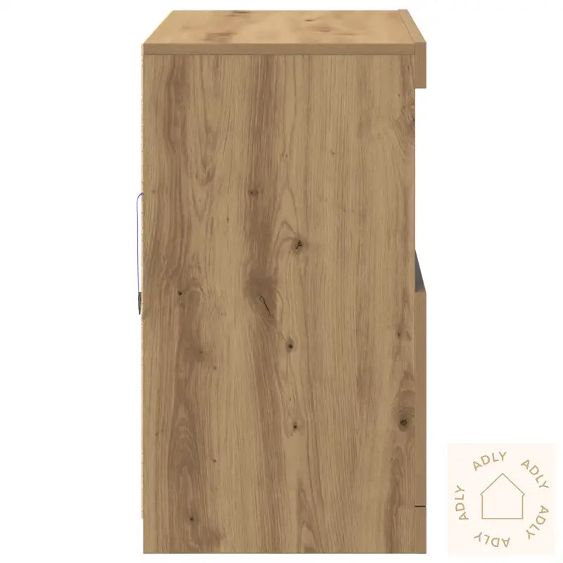 Sideboard Med Led-Lamper Artisan Oak 81X37X67 Cm