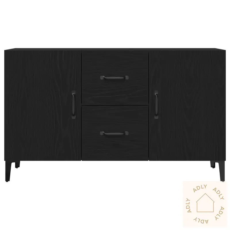 Sort Eik Sidebord - 100 X 36 X 60 Cm - Laget Av Konstruert Tre