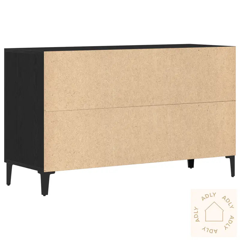 Sort Eik Sidebord - 100 X 36 X 60 Cm - Laget Av Konstruert Tre