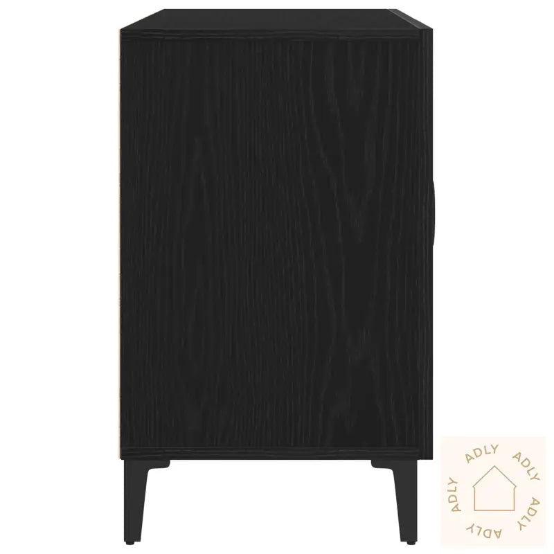 Sort Eik Sidebord - 100 X 36 X 60 Cm - Laget Av Konstruert Tre