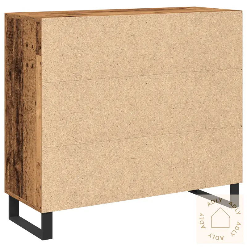 Sidebord Med 3 Dører Gamle Tre 90X34X80 Cm Ingeniørtre