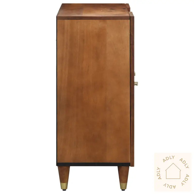 Sideboard 90X33X75 Cm Massivt Tre Mango