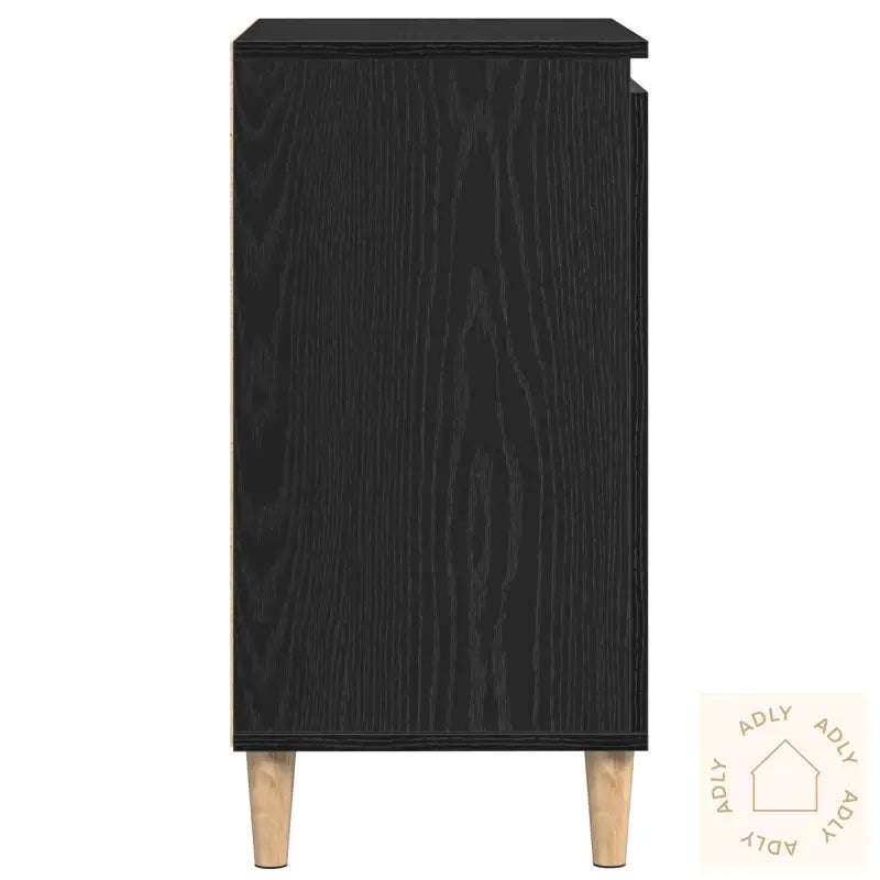 Sideboard I Svart Eik 60X35X70 Cm Laget Av Konstruert Tre