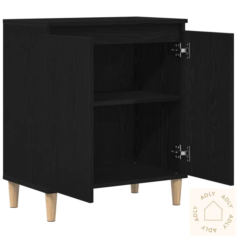 Sideboard I Svart Eik 60X35X70 Cm Laget Av Konstruert Tre