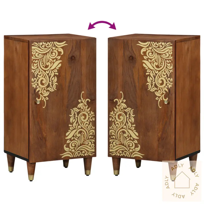 Sideboard 40X33X75 Cm Solid Tre Mango