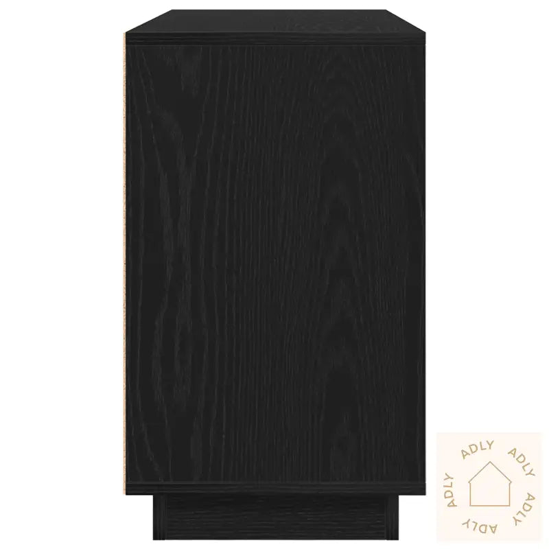 Sideboard Svart Eik 102X35X60 Cm Konstruert Tre