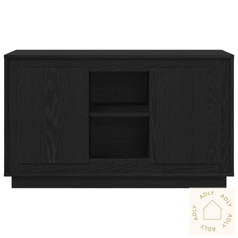 Sideboard Svart Eik 102X35X60 Cm Konstruert Tre