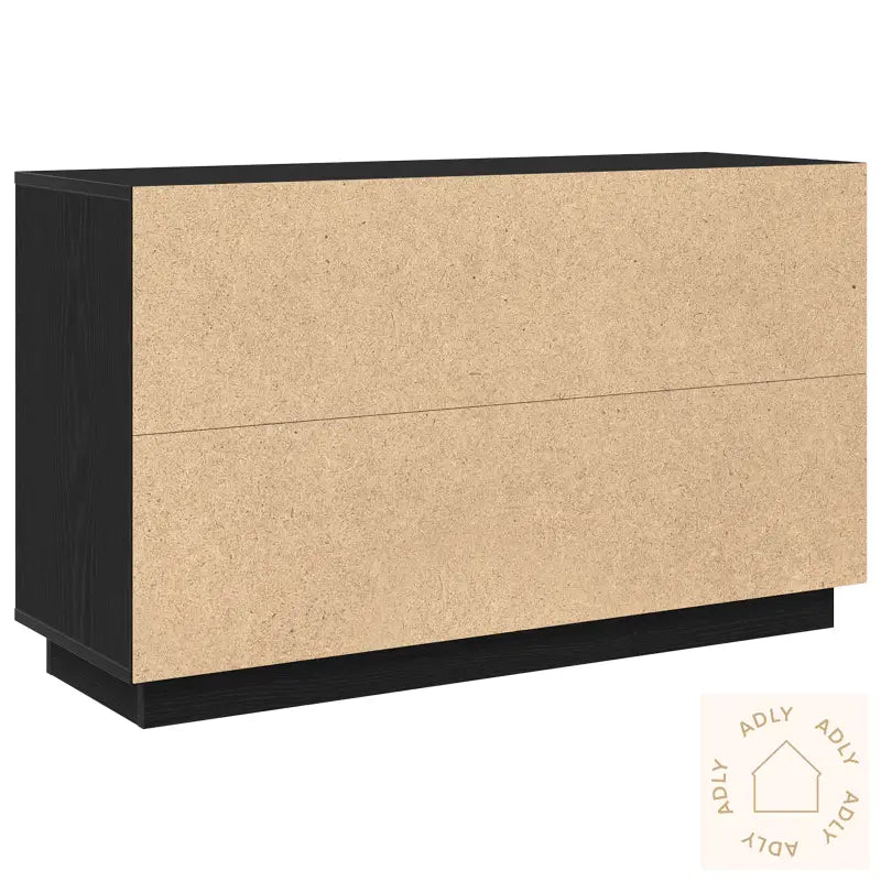 Sideboard Svart Eik 102X35X60 Cm Konstruert Tre