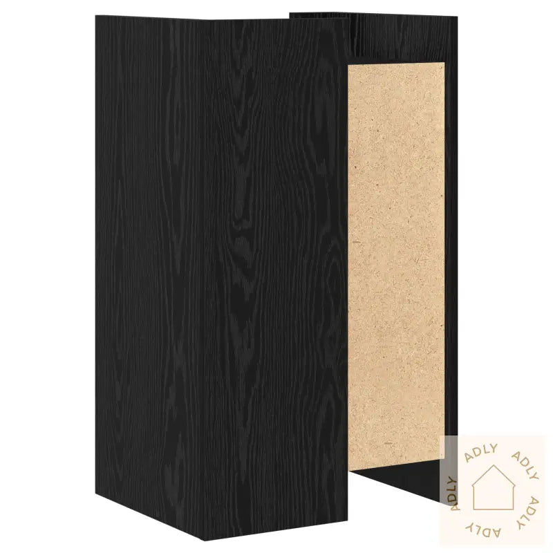 Sideboard Svart Eik 45X35X75 Cm Konstruert Tre