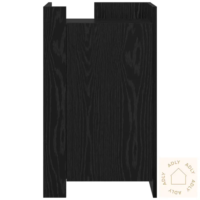 Sideboard Svart Eik 45X35X75 Cm Konstruert Tre