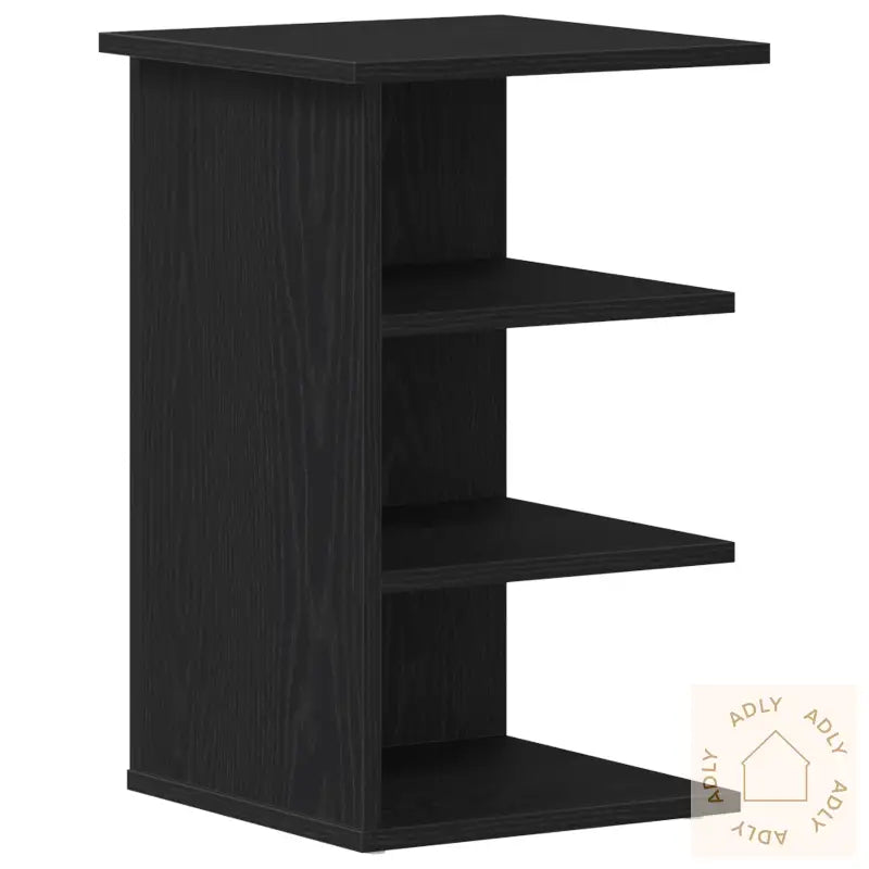 Side Cabinet Svart Eik 35X35X55 Cm Konstruert Tre