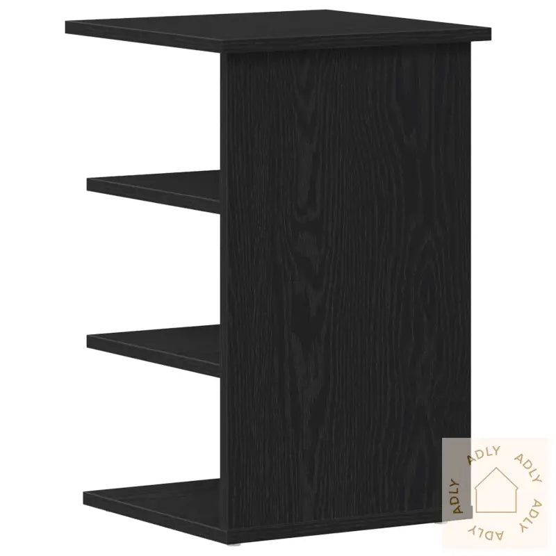 Side Cabinet Svart Eik 35X35X55 Cm Konstruert Tre