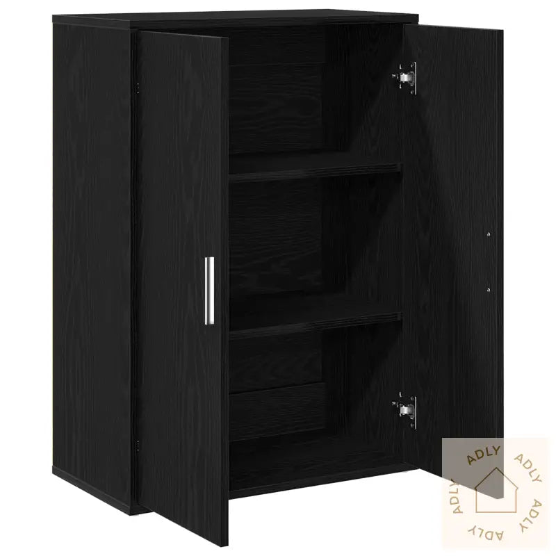 Sideboard Svart Eik 60X31X84 Cm Sponplate
