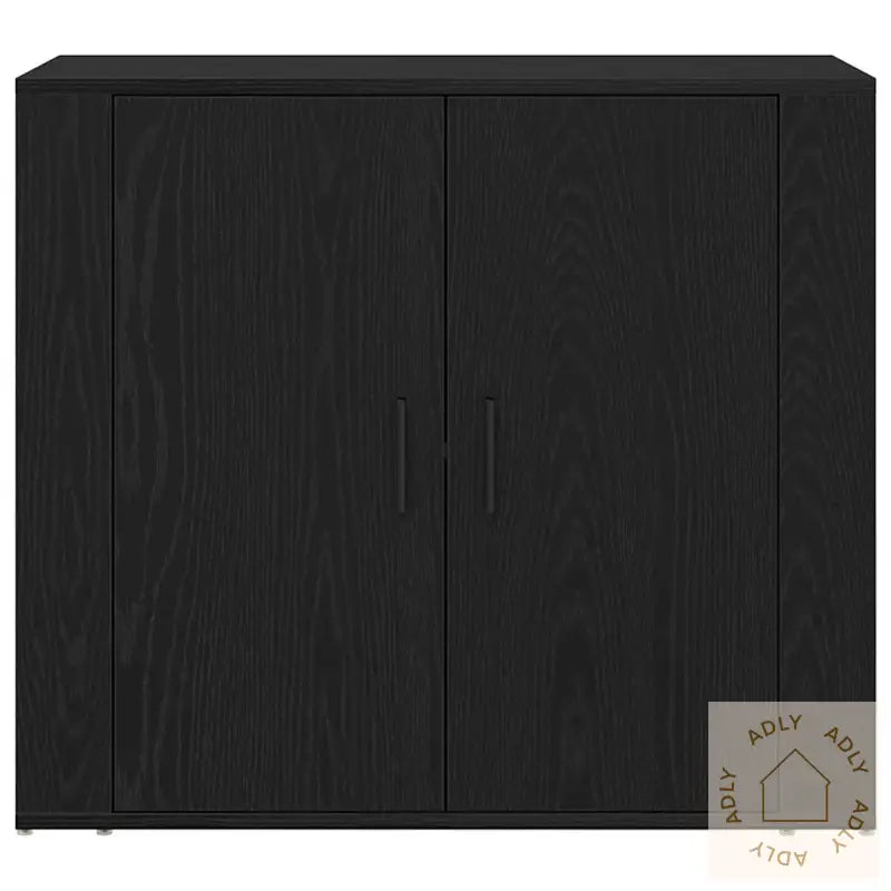 Sideboards 3 Stk Svart Eik Konstruert Tre