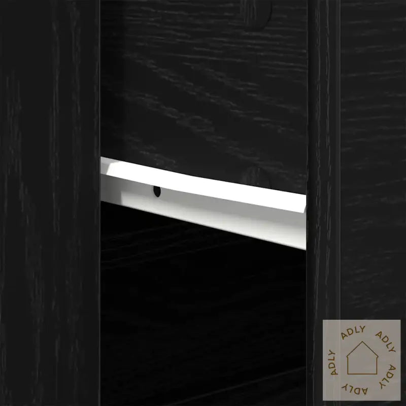 Sideboards 3 Stk Svart Eik Konstruert Tre