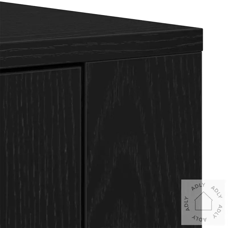 Sideboards 3 Stk Svart Eik Konstruert Tre