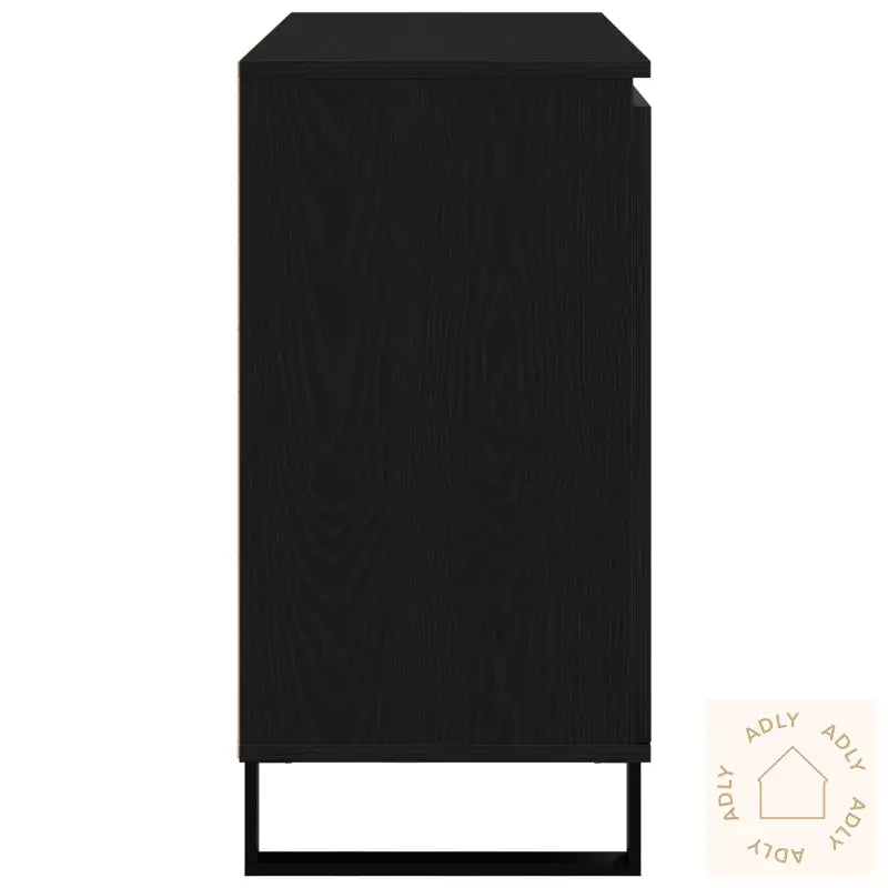 Sideboard Svart Eik 104X35X70 Cm Ingeniørtre