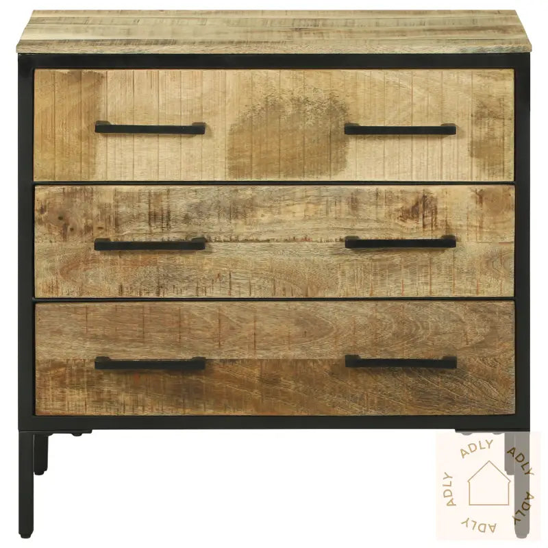 Sideboard 70X35X70 Cm Solid Rough Wood Mango