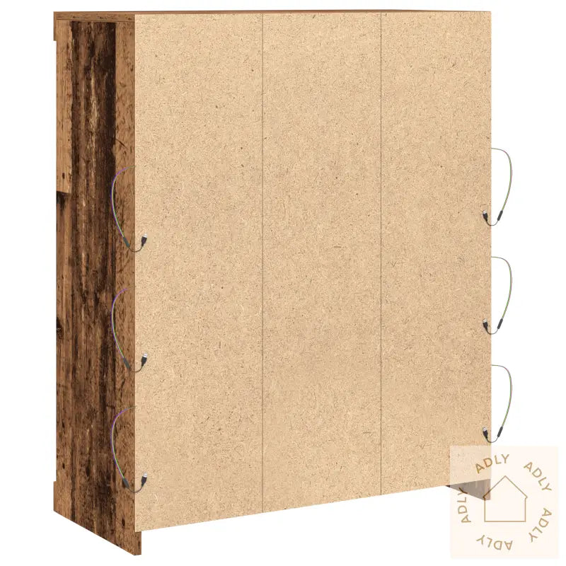 Skjenk Med Led Lys Gamle Tre 41X37X100 Cm