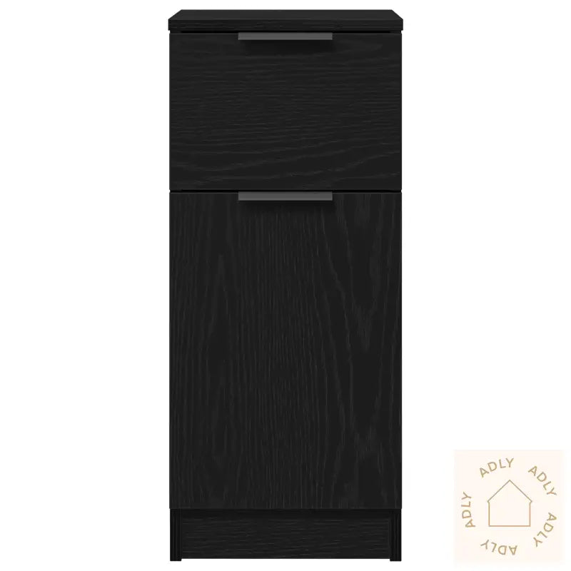 Svart Eik Sideboard 30X30X70 Cm Mdf