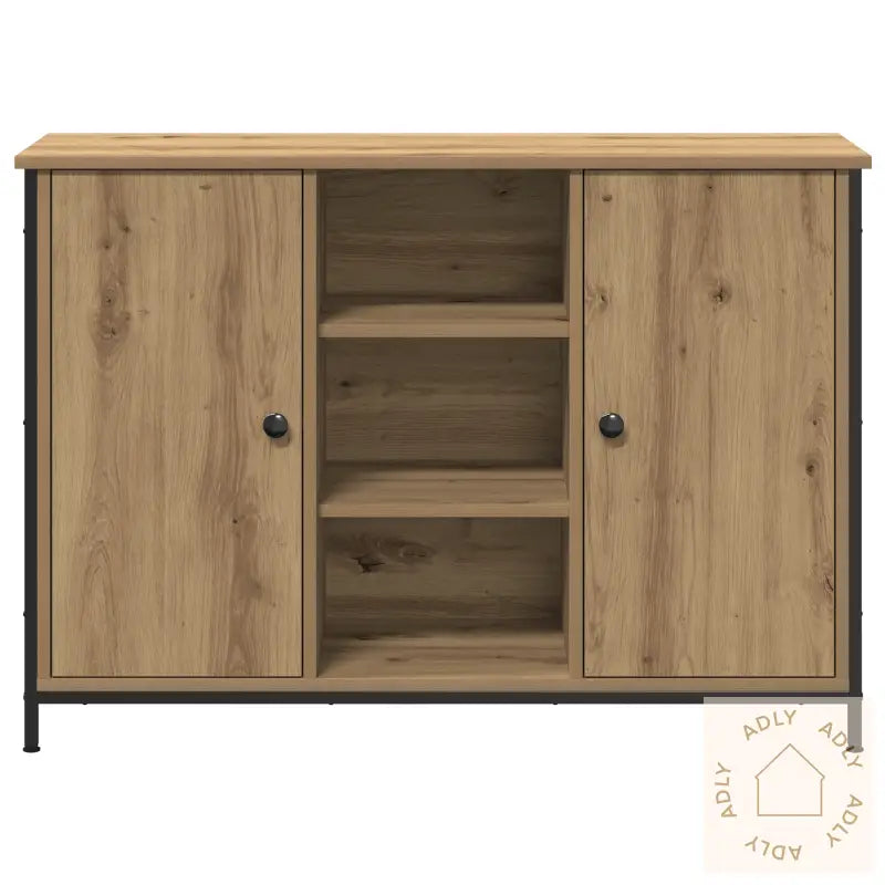 Sideboard Artisan Eik 100X35X70 Cm Konstruert Tre Og Stål