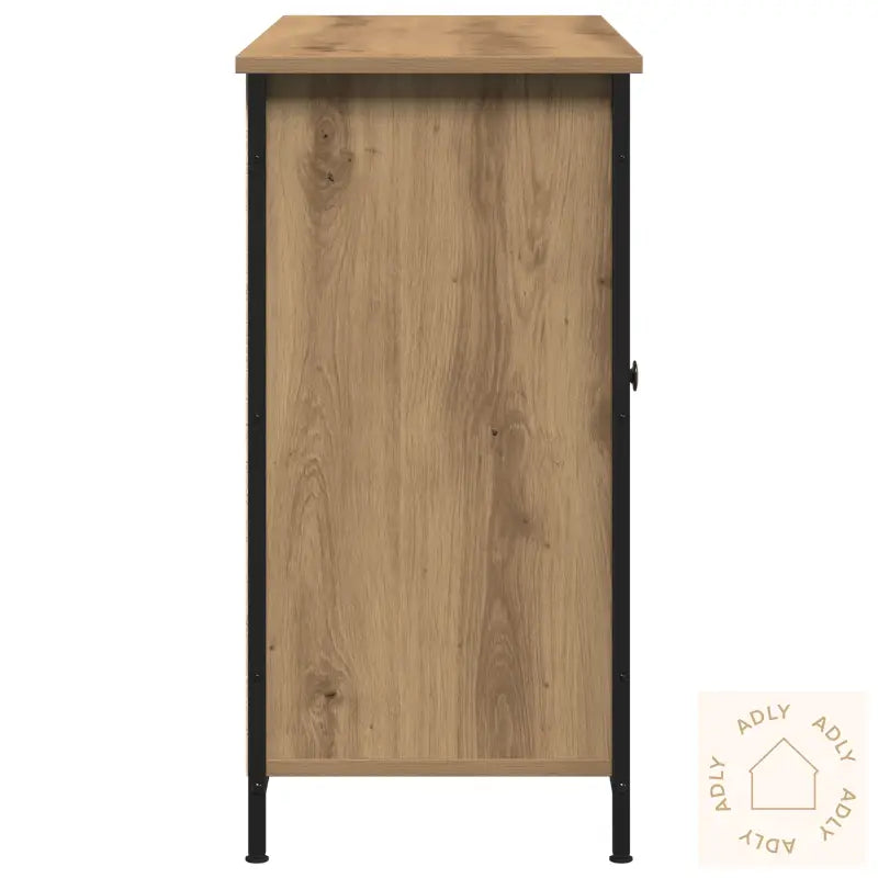 Sideboard Artisan Eik 100X35X70 Cm Konstruert Tre Og Stål