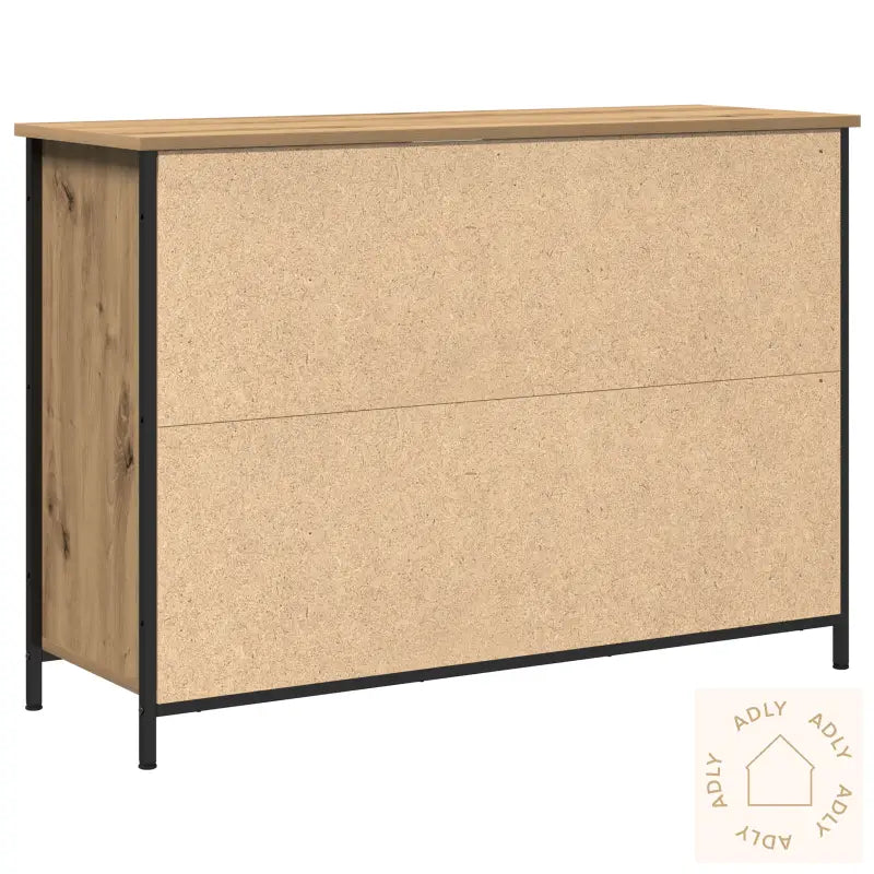 Sideboard Artisan Eik 100X35X70 Cm Konstruert Tre Og Stål
