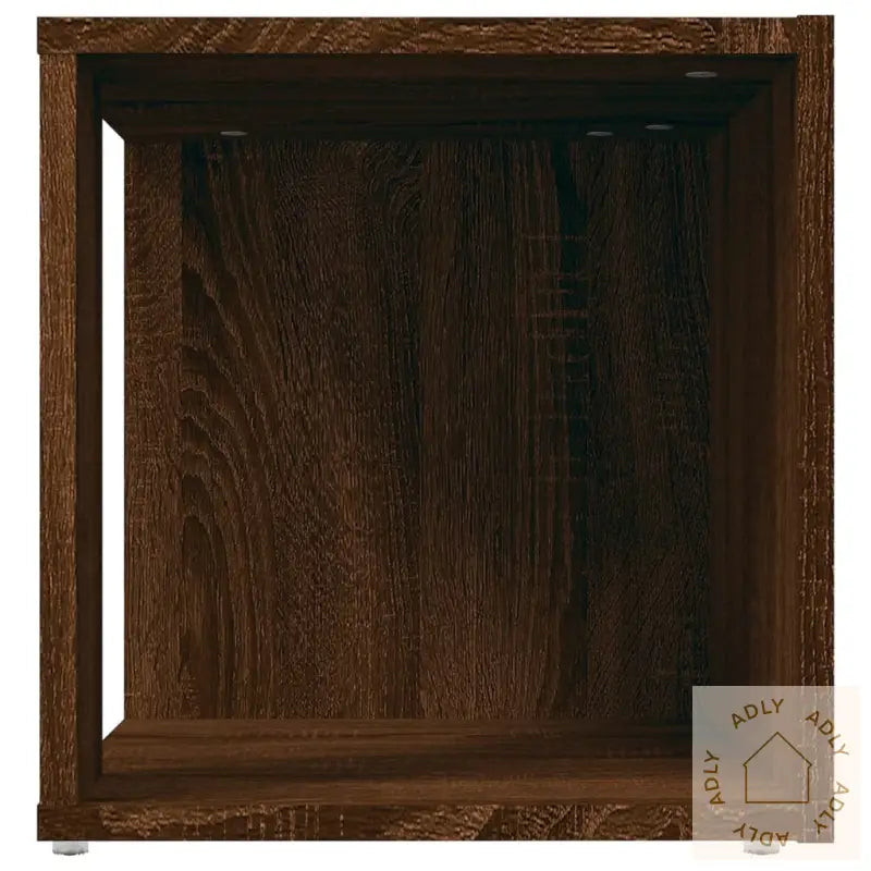 Sidebord Brun Eik 33X33X34,5 Cm Konstruert Tre