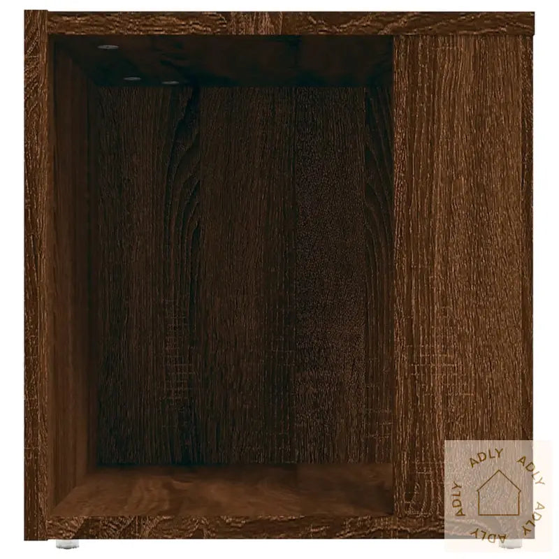 Sidebord Brun Eik 33X33X34,5 Cm Konstruert Tre