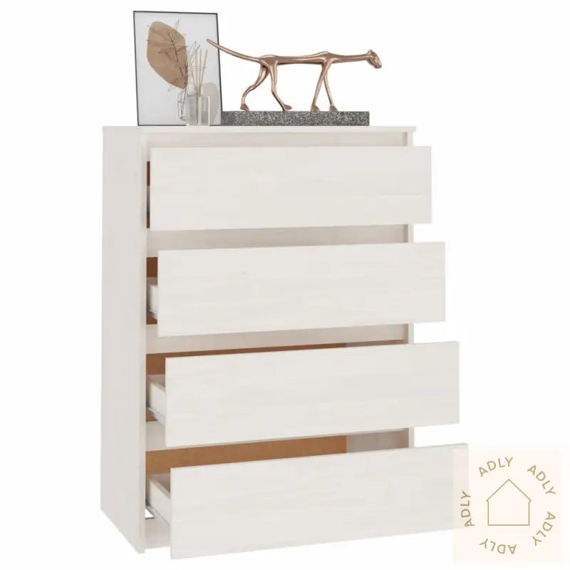 Sideskap Hvit 60X36X84 Cm Heltre Furu