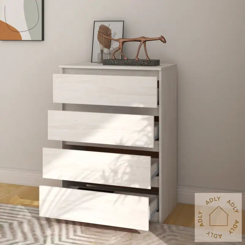Sideskap Hvit 60X36X84 Cm Heltre Furu