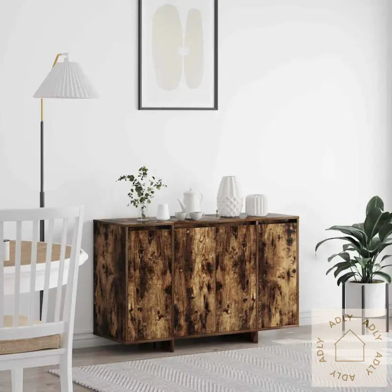 Røkt Eik Sidebord Røkt Eik Konstruert Tre 120 X 41 X 75 Cm