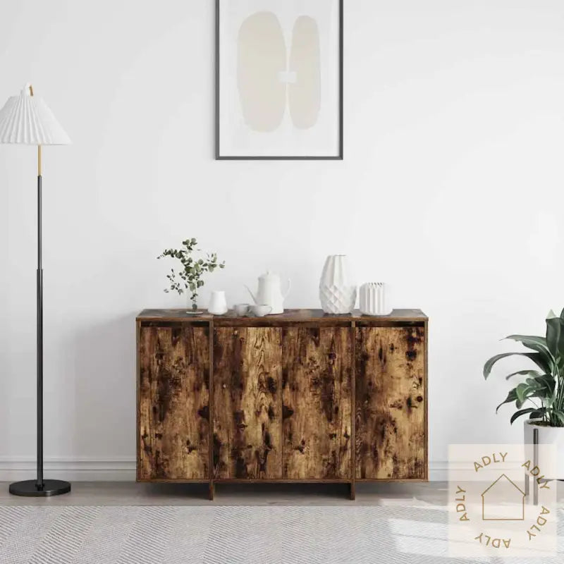 Røkt Eik Sidebord Røkt Eik Konstruert Tre 120 X 41 X 75 Cm