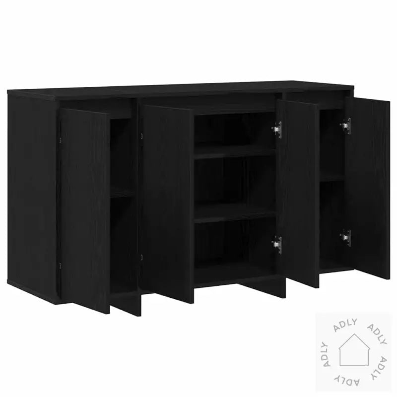 Svart Eik Sidebord Svart Eik Tre 120 X 41 X 75 Cm