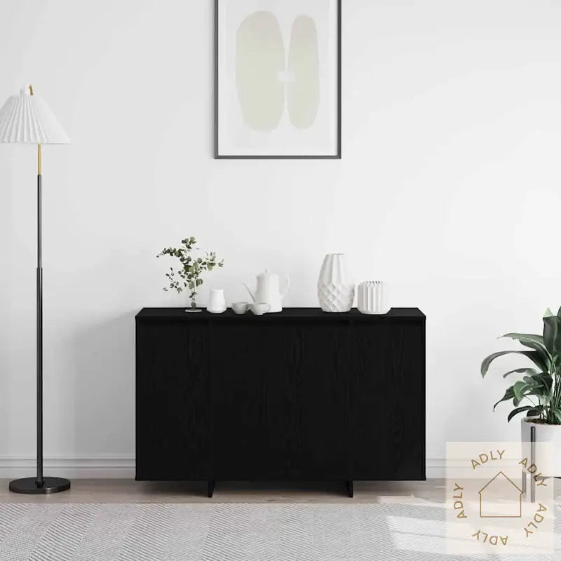 Svart Eik Sidebord Svart Eik Tre 120 X 41 X 75 Cm