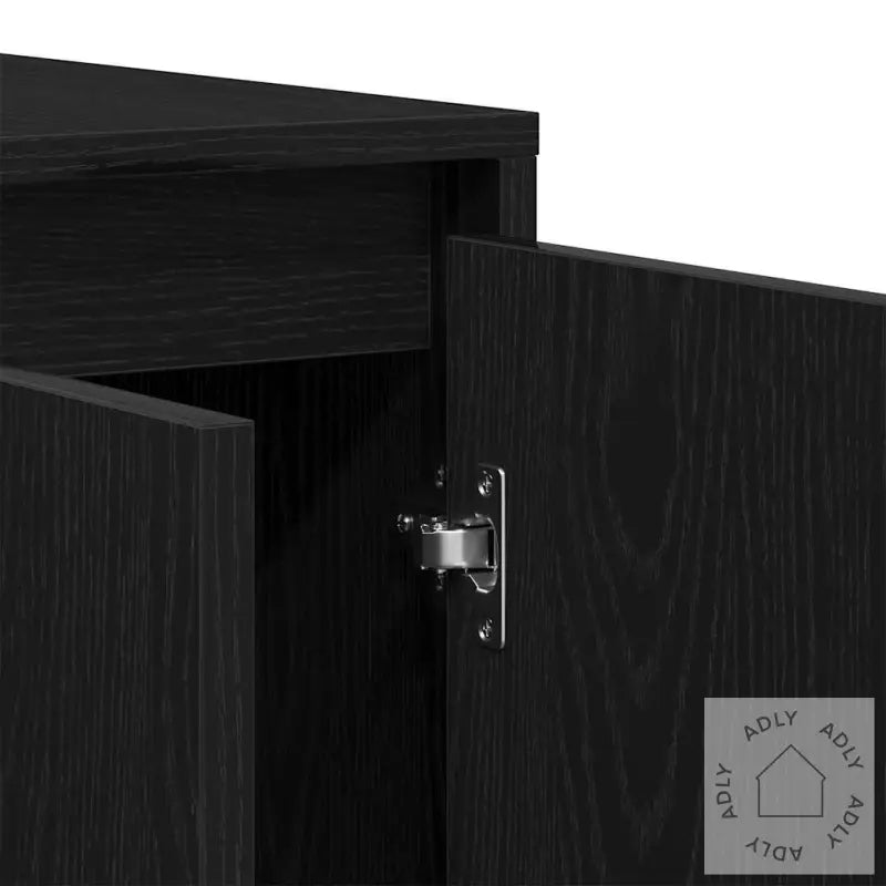 Svart Eik Sidebord Svart Eik Tre 120 X 41 X 75 Cm