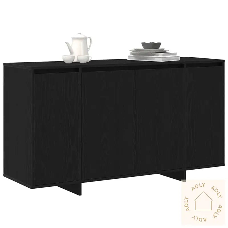 Svart Eik Sidebord Svart Eik Tre 120 X 41 X 75 Cm