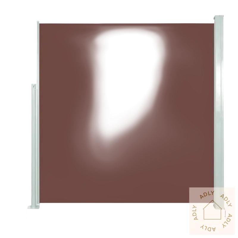 Brun retractabel sidesolowning for hage perfekt for hagemøbler og privatliv