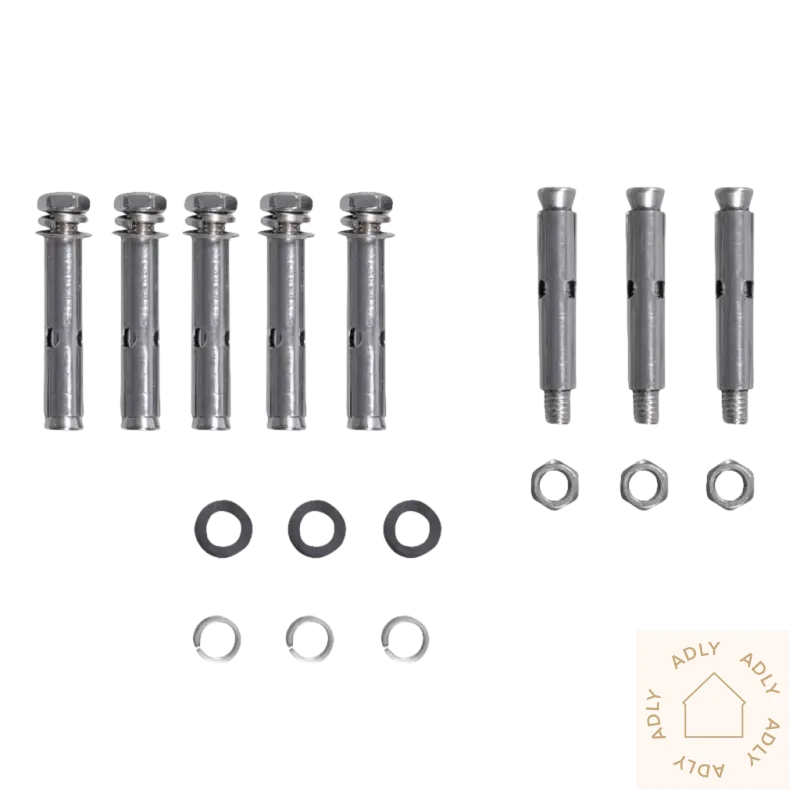 Metal veggankre med vaskere og muttere for hage perfekt solskjerming og møbler til hjemmet