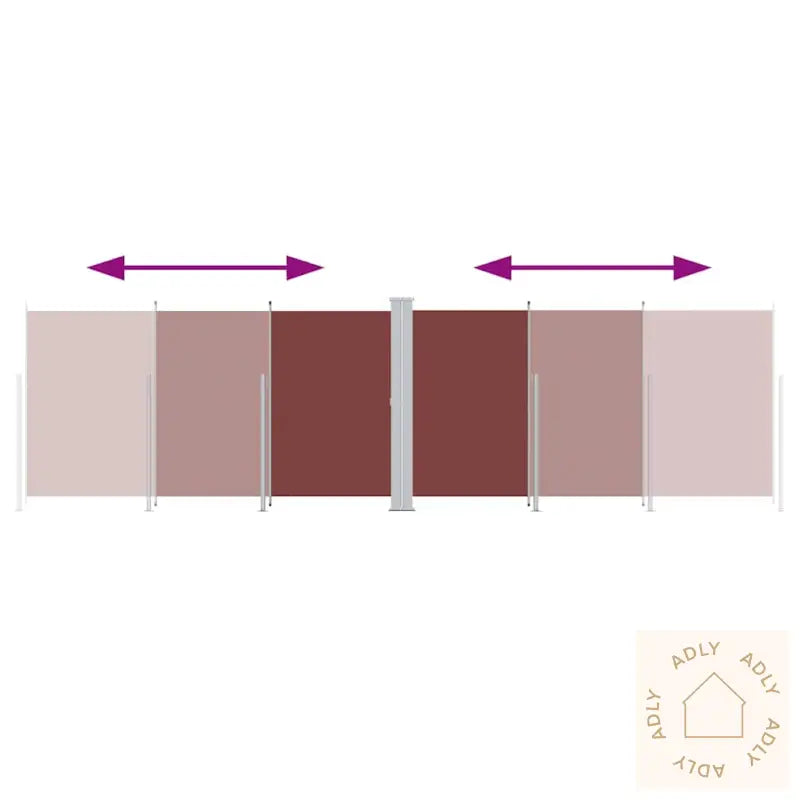 Uttrekkbar Sidemarkise 180X600 Cm Brun