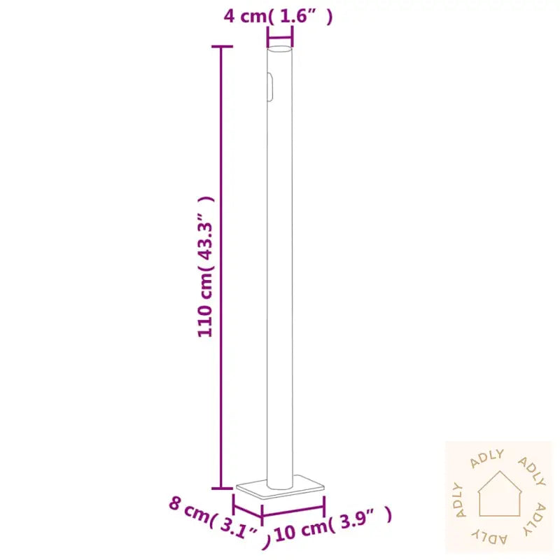 Uttrekkbar Sidemarkise 180X600 Cm Brun