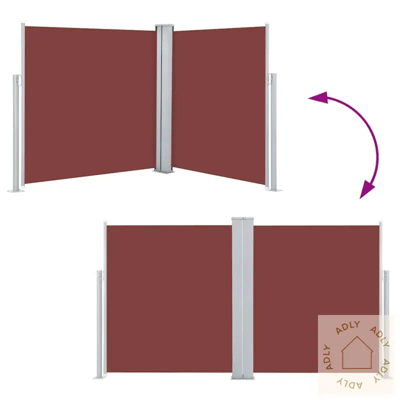 Uttrekkbar Sidemarkise 140X600 Cm Brun
